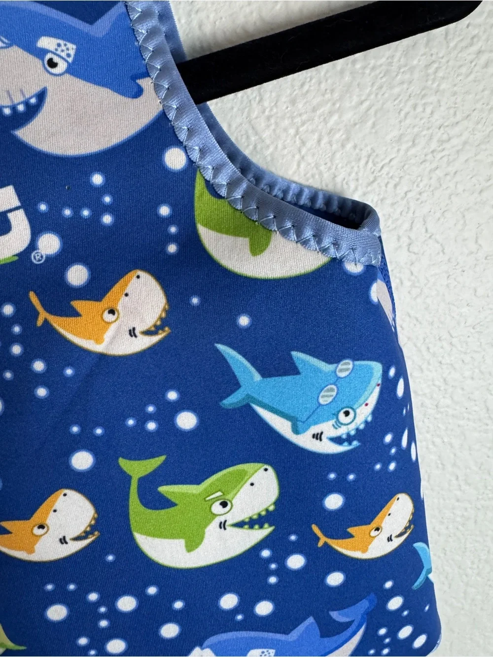 Swimways Kids Swim Aid Vest Blue Shark Print M/L 33-55 lb 22
